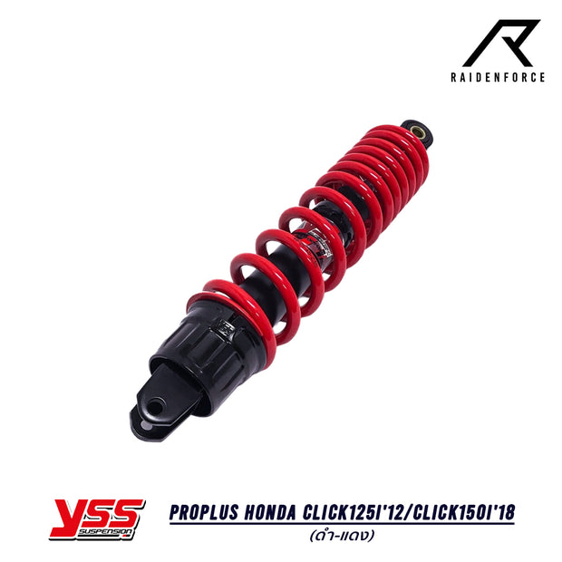 โช้ค YSS PROPLUS Honda Click110'06-12 / Yamaha Mio115'03-10 / Fino115 '07-15 สีดำแดง