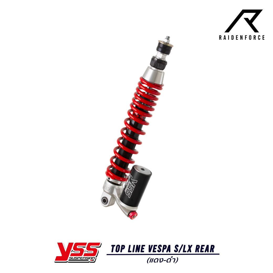 โช้ค YSS Top line Vespa S/LX Rear สี แดง/ดำ