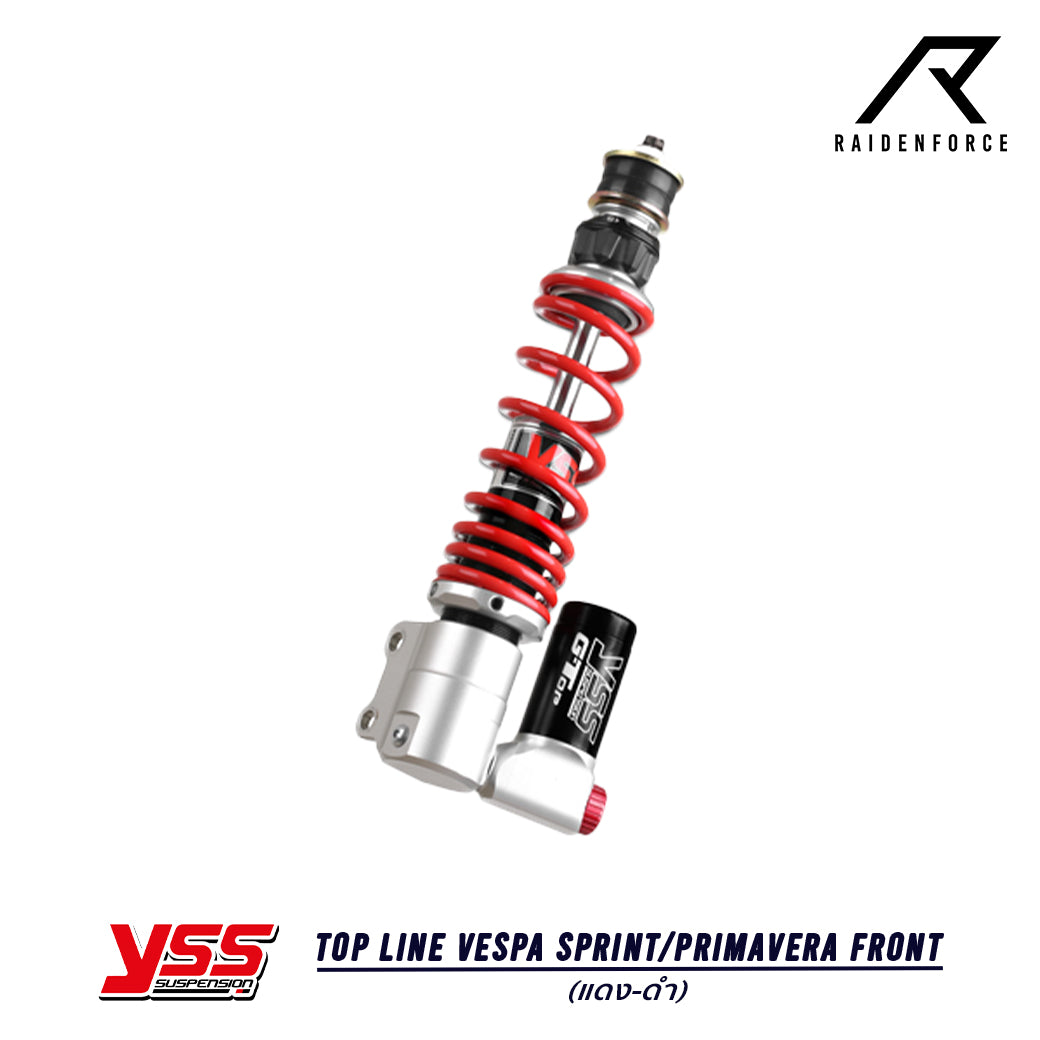 โช้ค YSS Top line Vespa Sprint/Primavera Front สี แดง/ดำ
