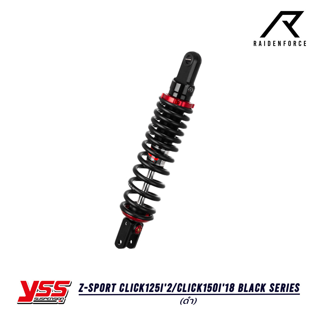 โช้ค YSS Z-Sport Honda Click125i'2/Click150i'18 Black series สี ดำ/ดำ