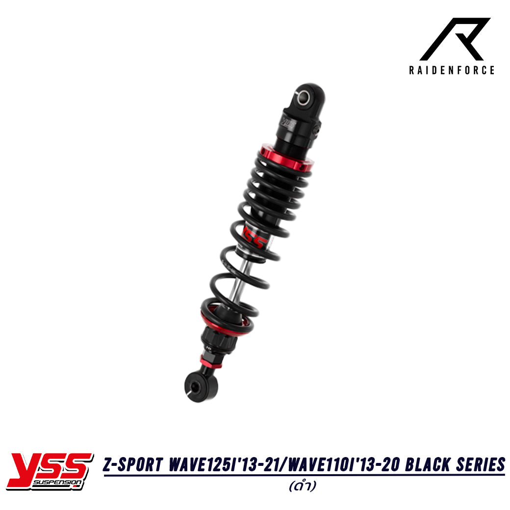 Shock YSS Z-Sport Honda Wave125i'13-21/Wave110i'13-20 Black series color black/black