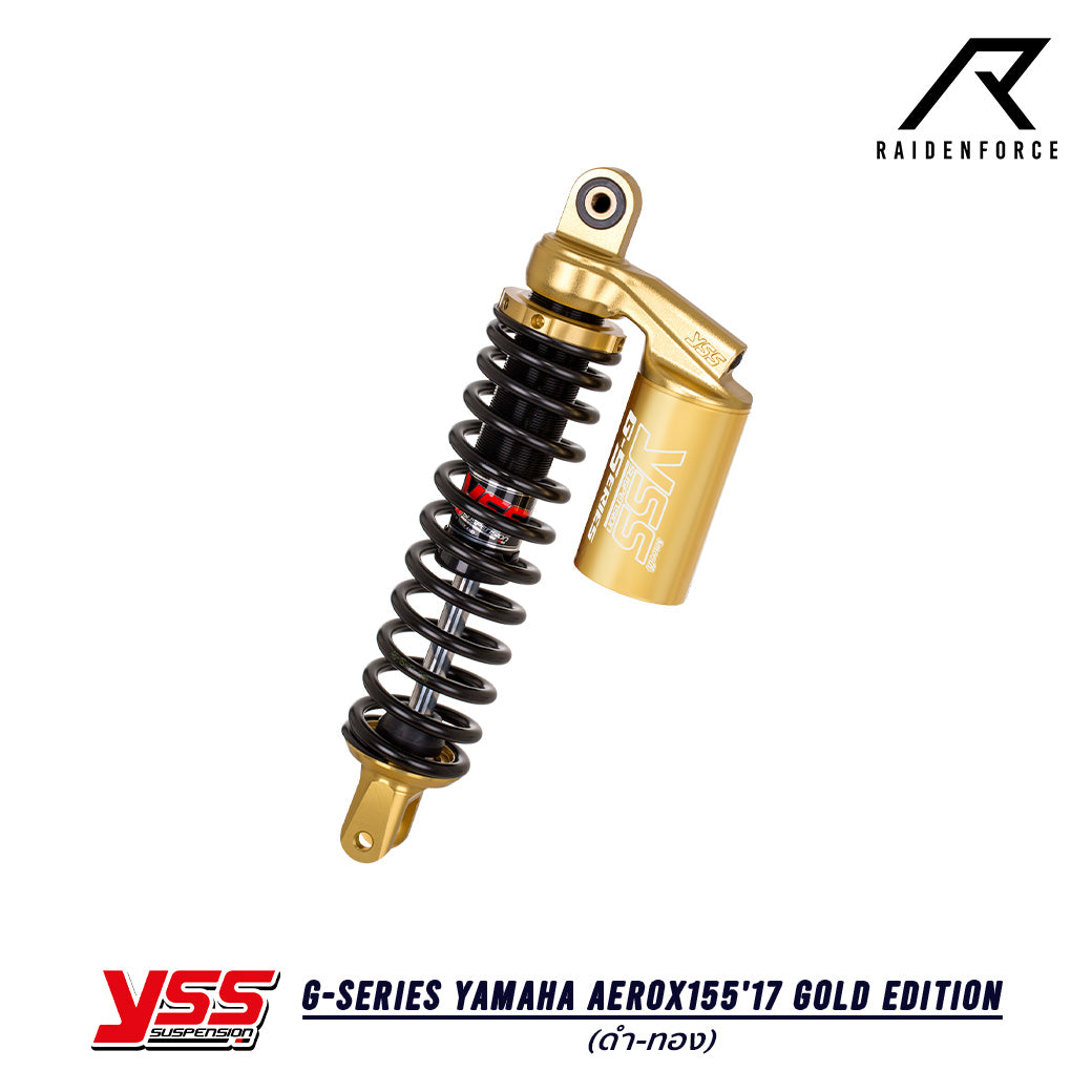 Shock YSS G-Series Yamaha Aerox155'17 Gold Edition color black/gold