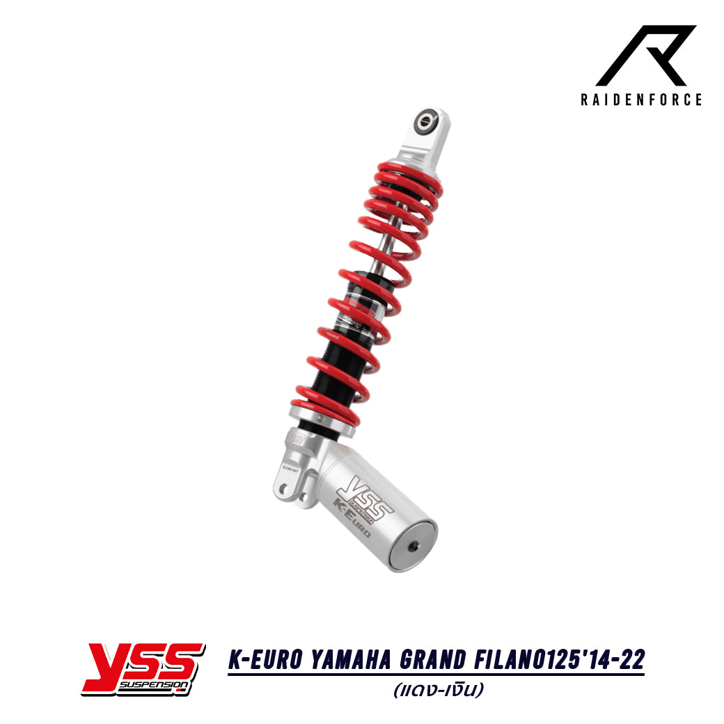 โช้ค YSS K-Euro Yamaha Grand Filano125'14-22  สี แดง/เงิน