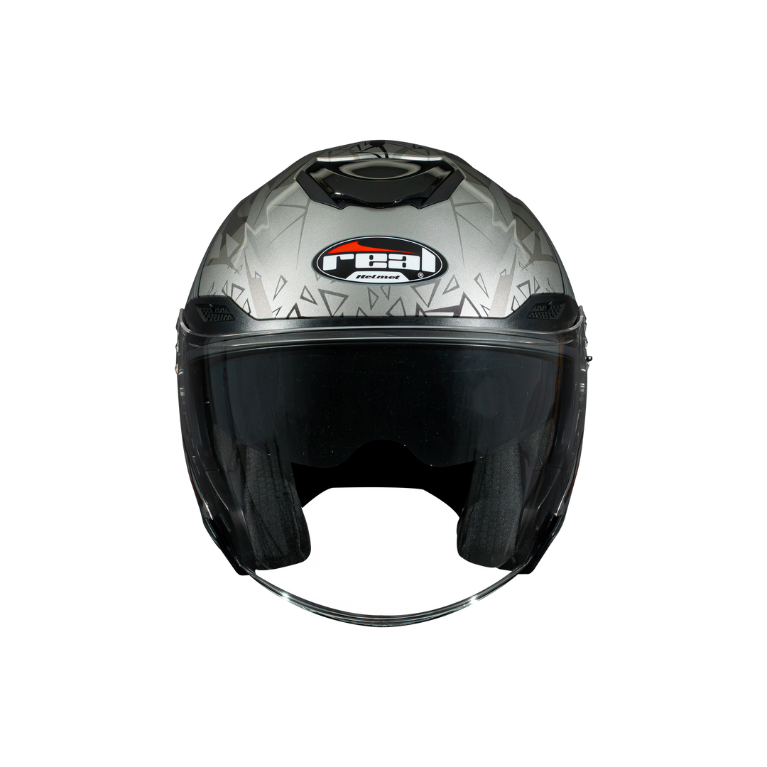หมวกกันน็อค REAL Helmet HAVANA IMPACT พื้น-ดำเทา