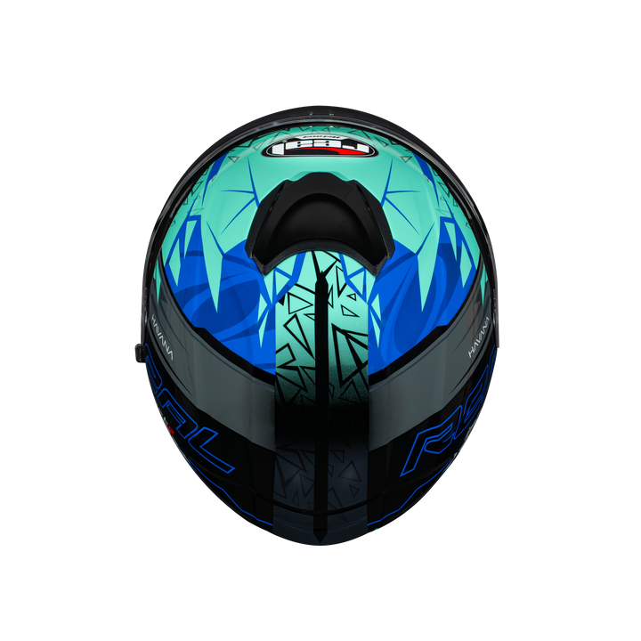 หมวกกันน็อค REAL Helmet HAVANA IMPACT พื้น-ดำน้ำเงิน