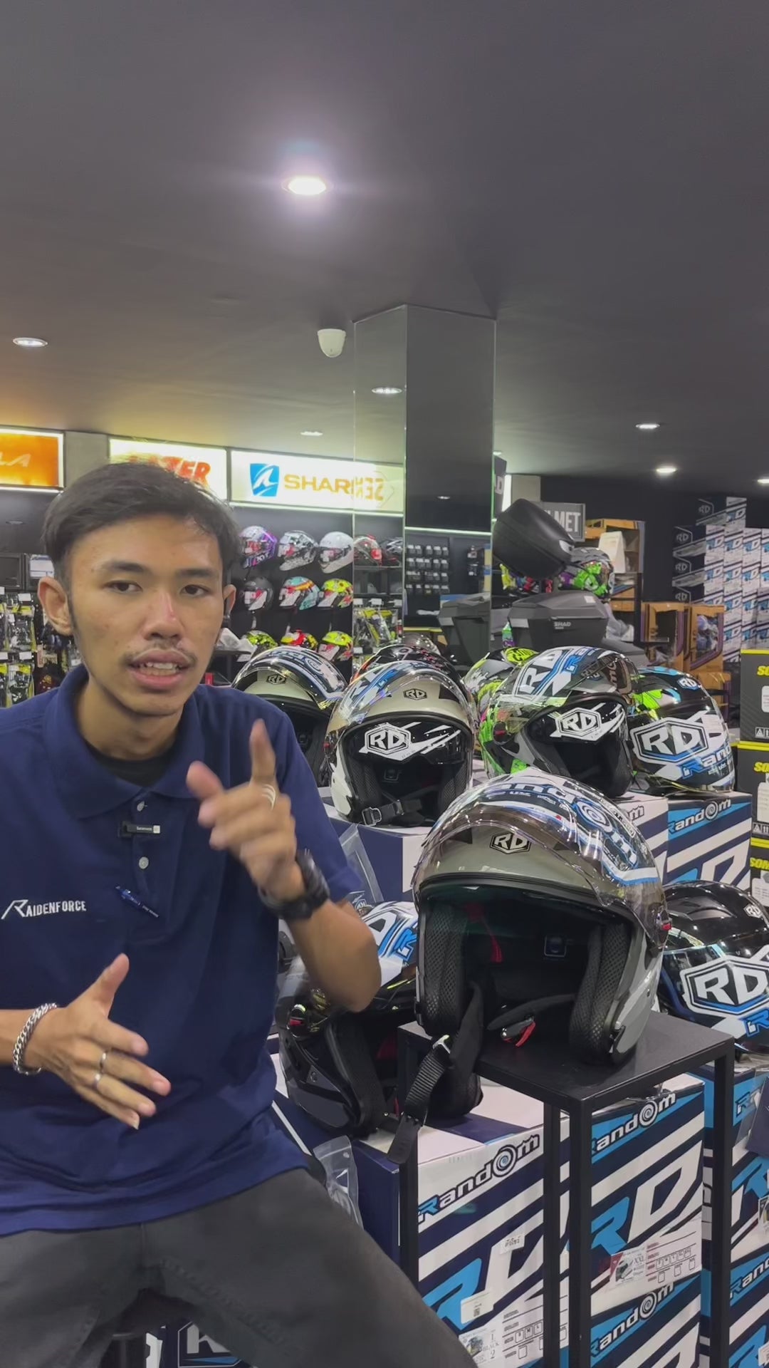 หมวกกันน็อค Random Air Force - Vidvid 2 Harley Quin เทา