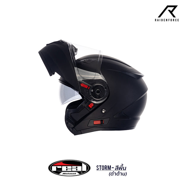 หมวกกันน็อค REAL Helmet STORM พื้น-ดำด้าน