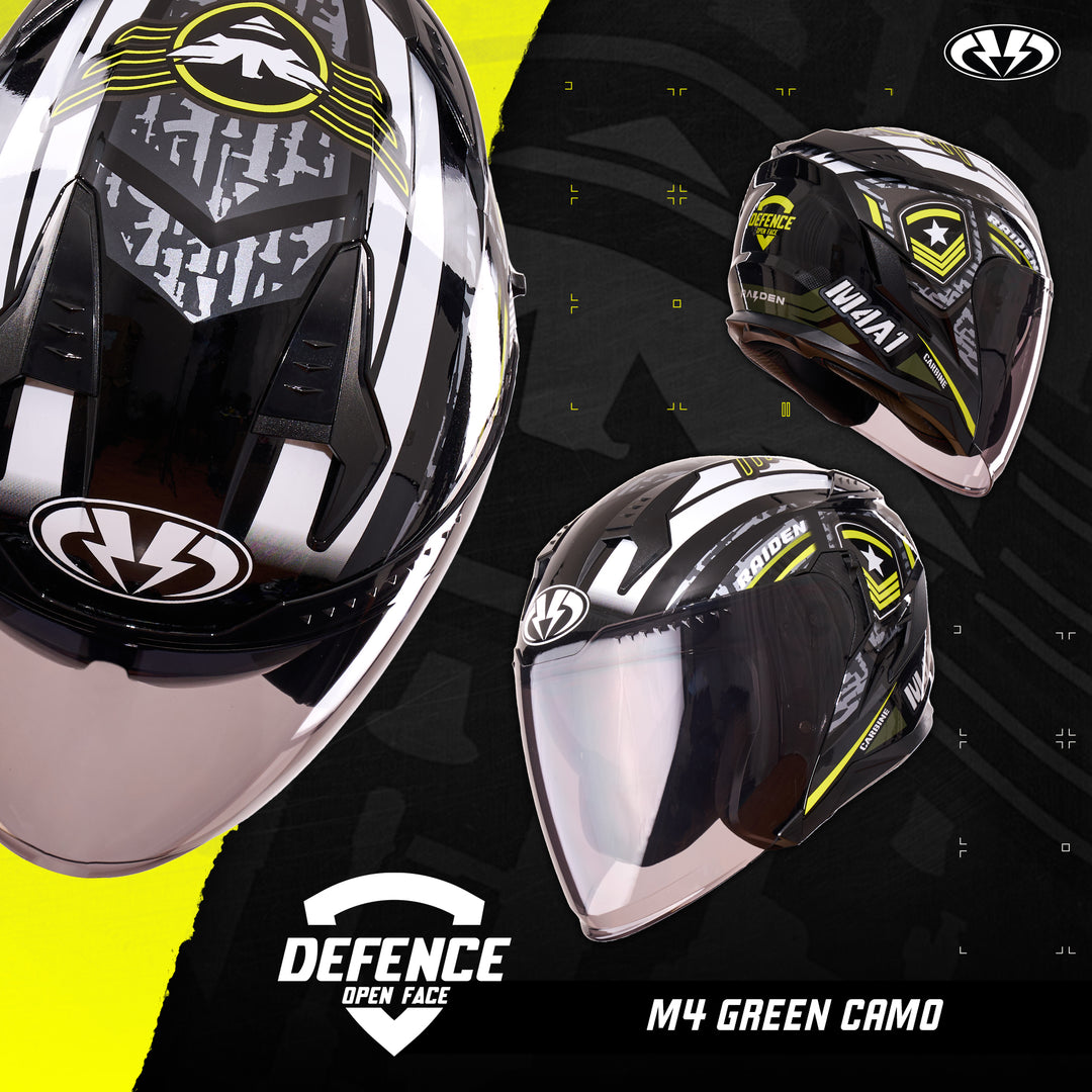 Raiden Defense Open face M4 Green Camo Helmet