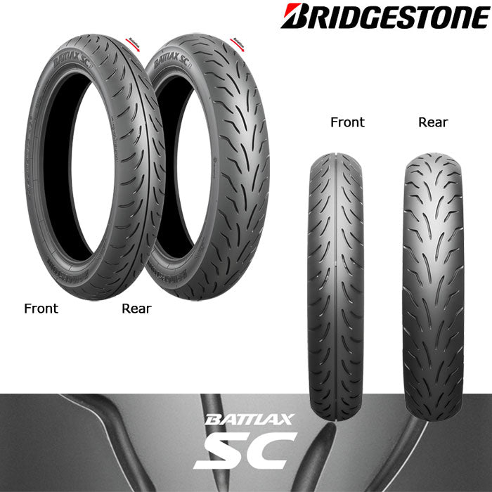 Bridgestone Battlax SC tires (rim size 12,13,14)