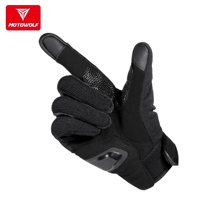 MOTOWOLF gloves, model 0322 LADYGLOVE, black