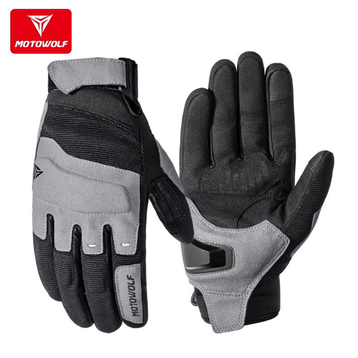 MOTOWOLF gloves, model 0325, gray