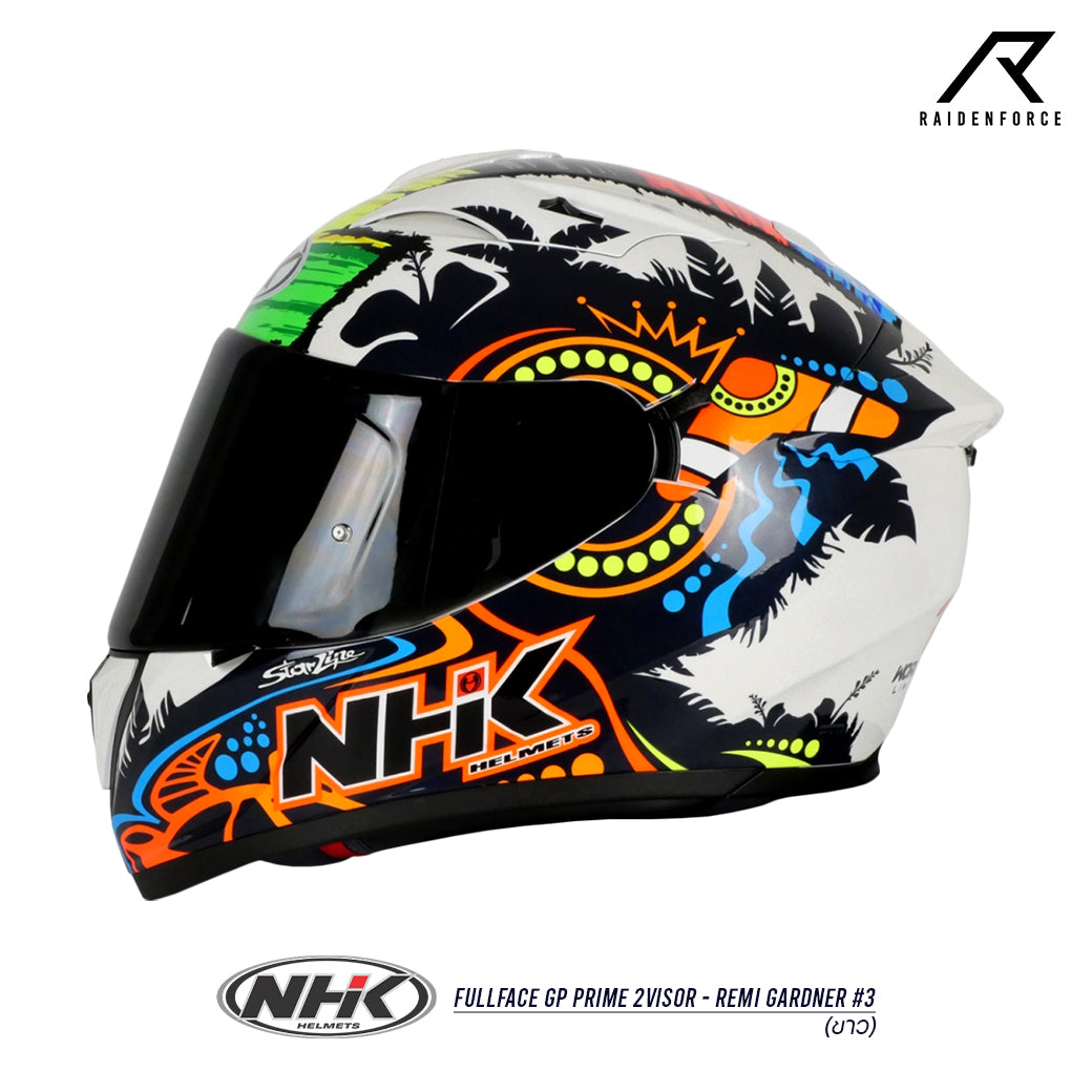 หมวกกันน็อค NHK Fullface GPPrime2Visor-Remy Gardner #3 Champion ขาว ...