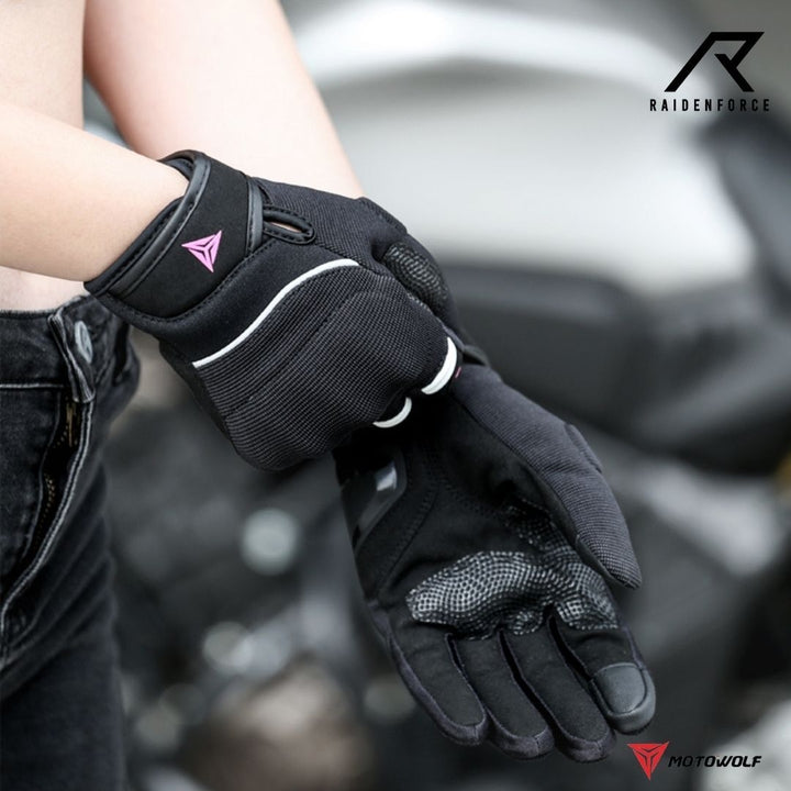 MOTOWOLF gloves, model 0322 LADYGLOVE, black