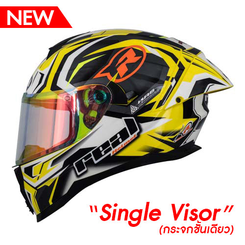 REAL Helmet Falcon VICTORY Yellow White