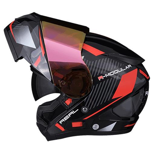 หมวกกันน็อค REAL Helmet STORM R-MODULAR ดำแดง